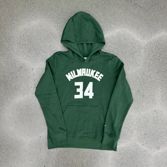 Giannis Antetokounmpo Hoodie Green SZ M (Youth) (NEW)