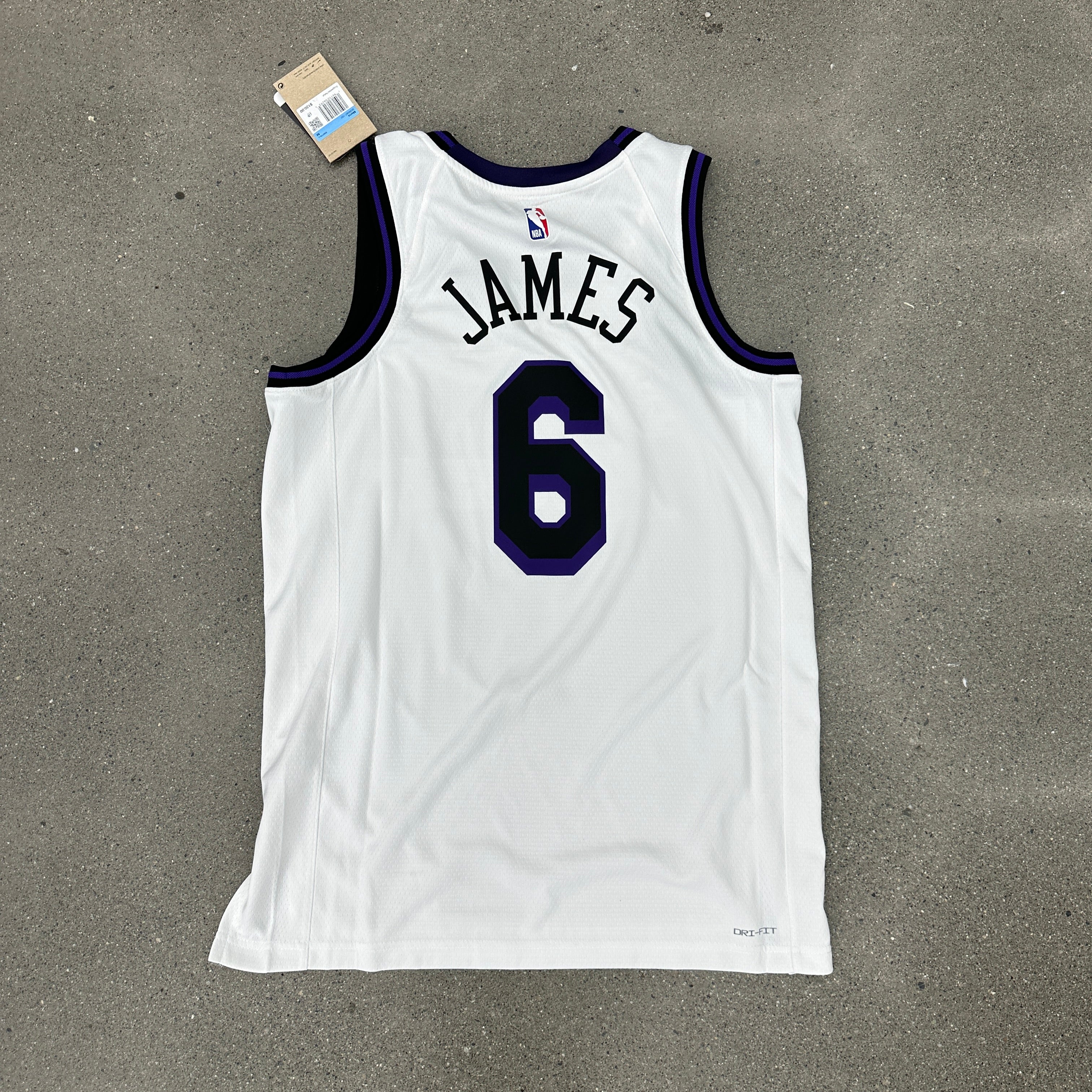 Lakers lebr fashion s jersey white