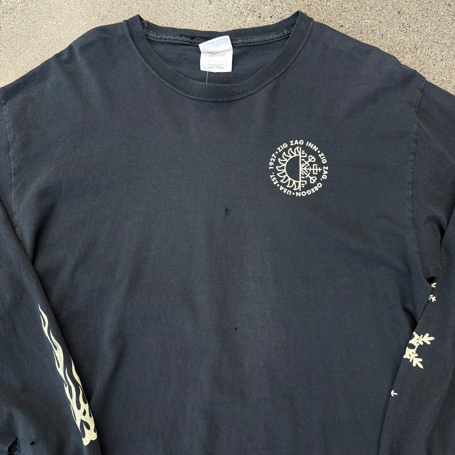 Vintage Zig Zag inn L/S Tee SZ L