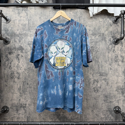 90s Alien Abduct for Food Tee Tie Dye SZ L/XL