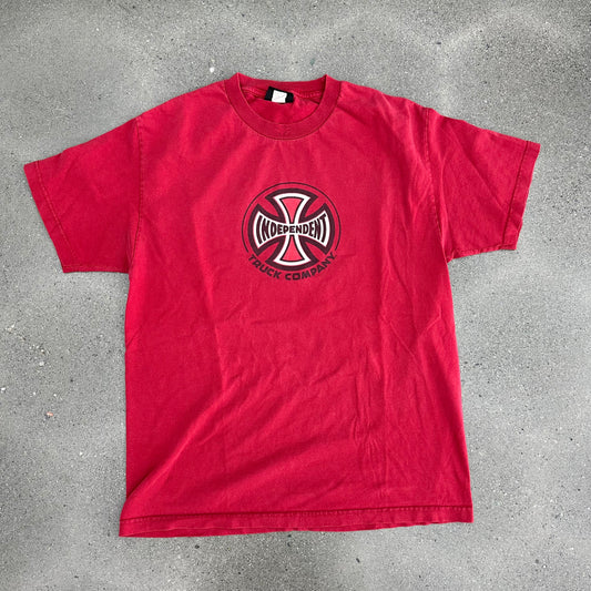 Independent Skate Tee Red SZ L