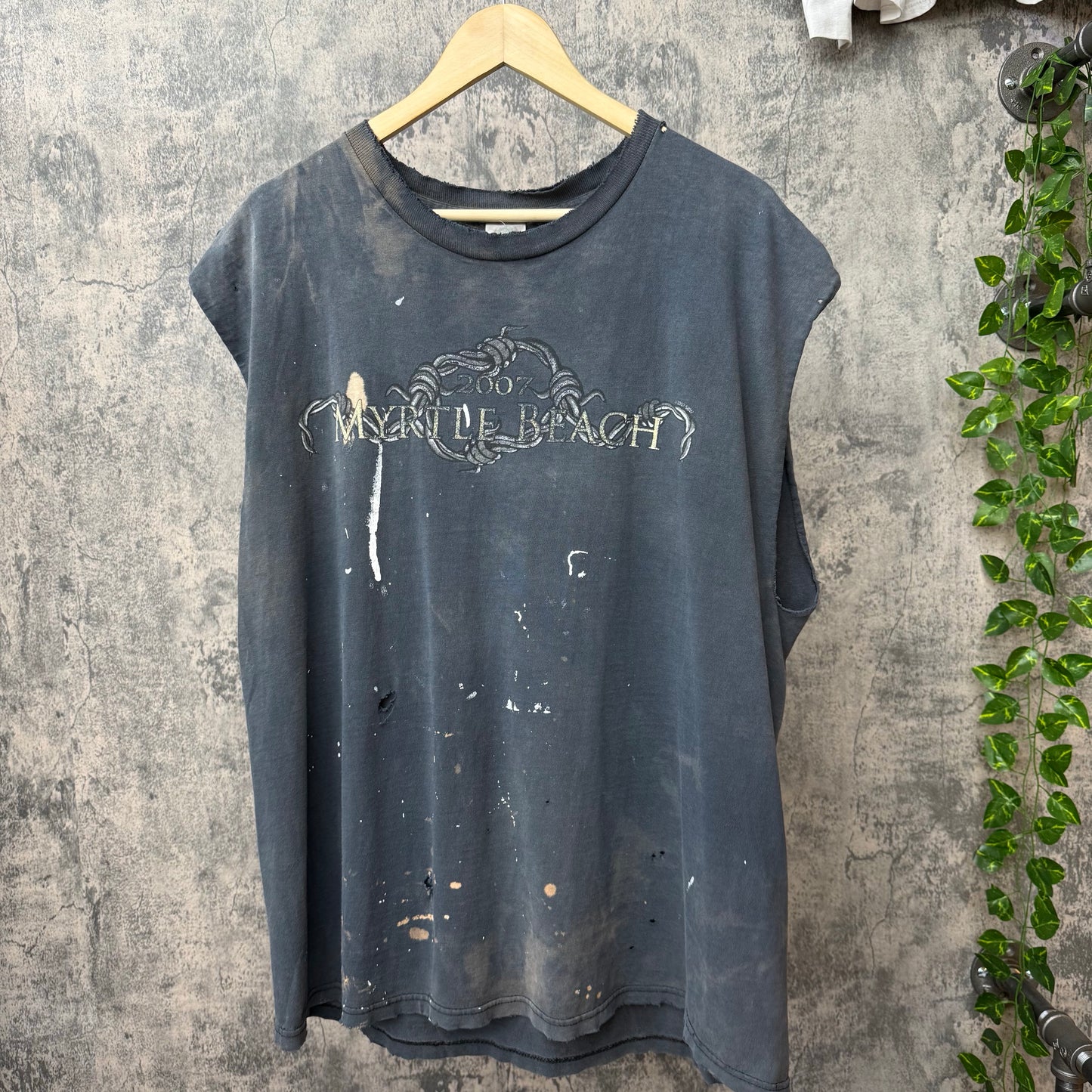 Y2K Cut-Off Biker Tee SZ Large