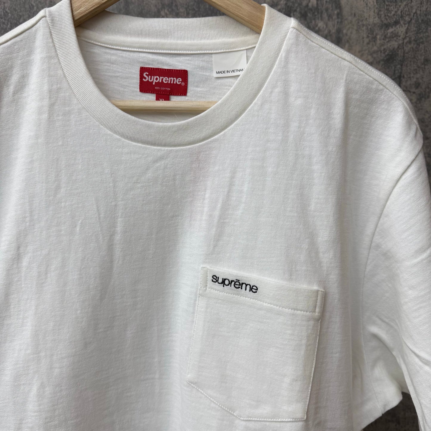 Supreme S/S White Pocket Tee SZ XL (NEW)