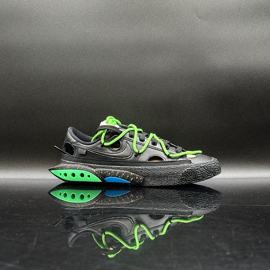 Nike Off-White Blazer Low Black Electro Green SZ 4 (DS)