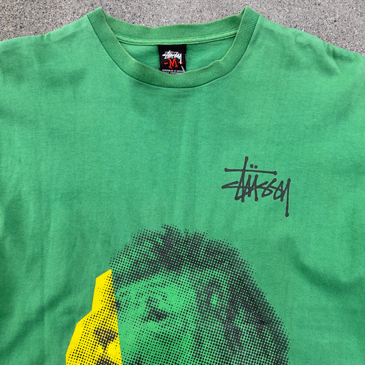 Stussy Green Tee Knowledge Is King SZ M