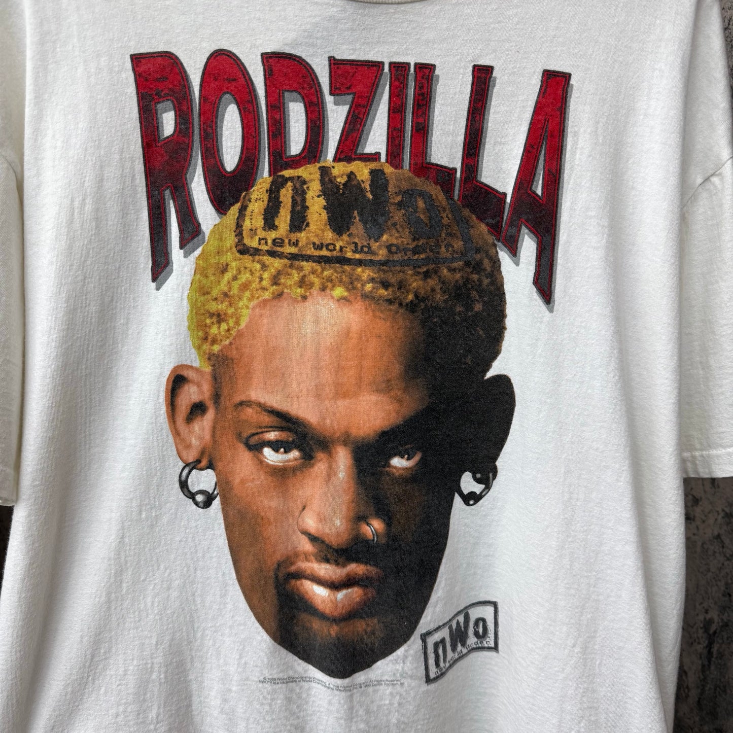 1998 NWO Rodman Rodzilla Tee SZ XL