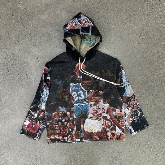 Jordan UNC Tapestry Hoodie SZ M (NEW)