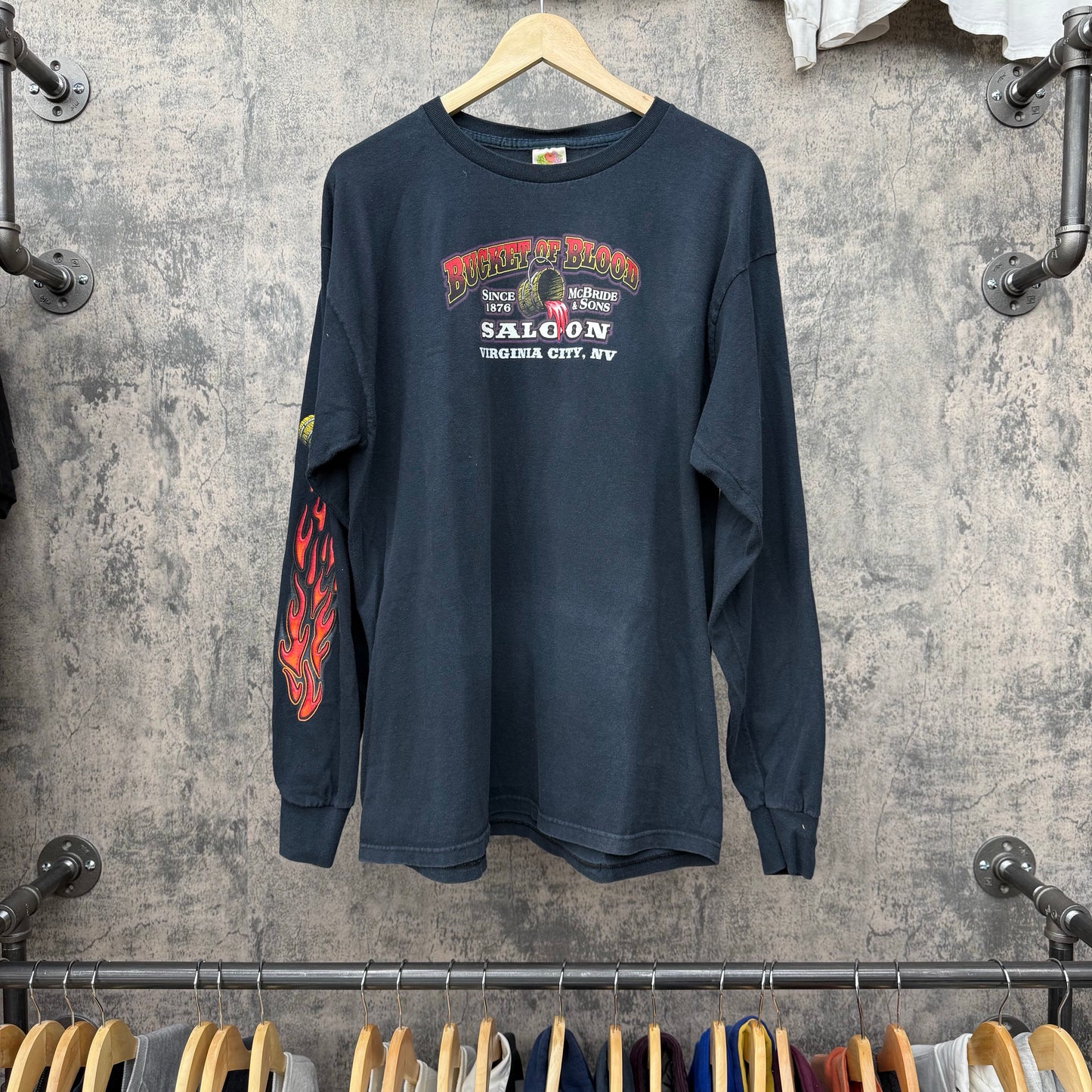 90s Bucket Of Blood Saloon Biker L/S  SZ XL