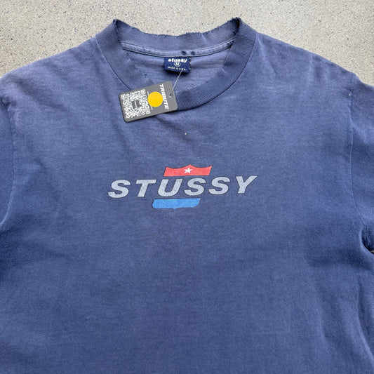 Stussy Tee Navy 90s SZ M