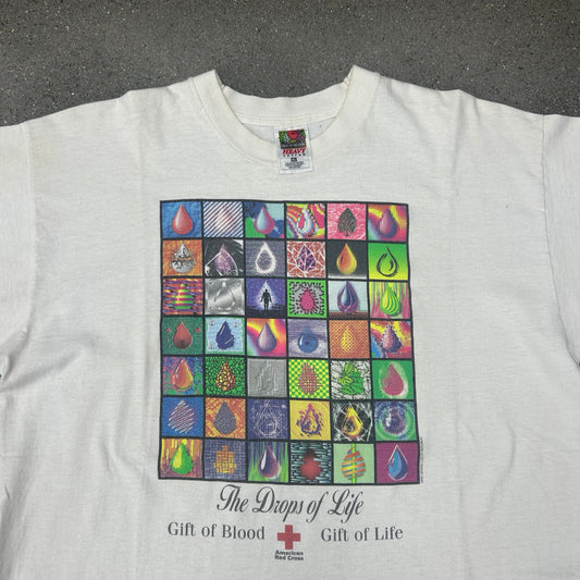 1996 The drops of Life Red Cross Tee SZ XL