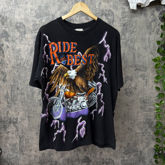 Ride The Beast USA Thunder Eagle Tee SZ Large