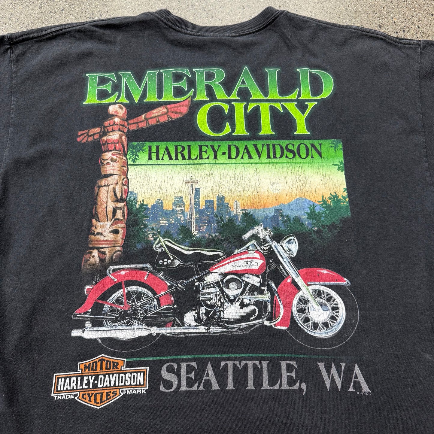 2010 Harley Emerald City Seattle Tee SZ XL