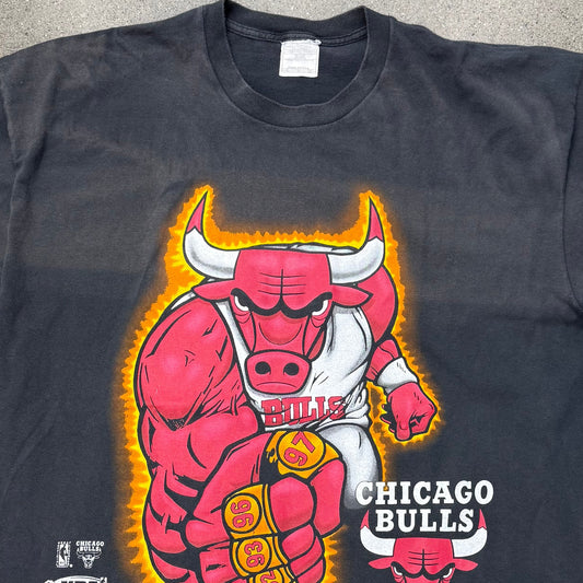 1997 NBA Champs Chicago Bulls Tee W/ Mascot SZ XXL