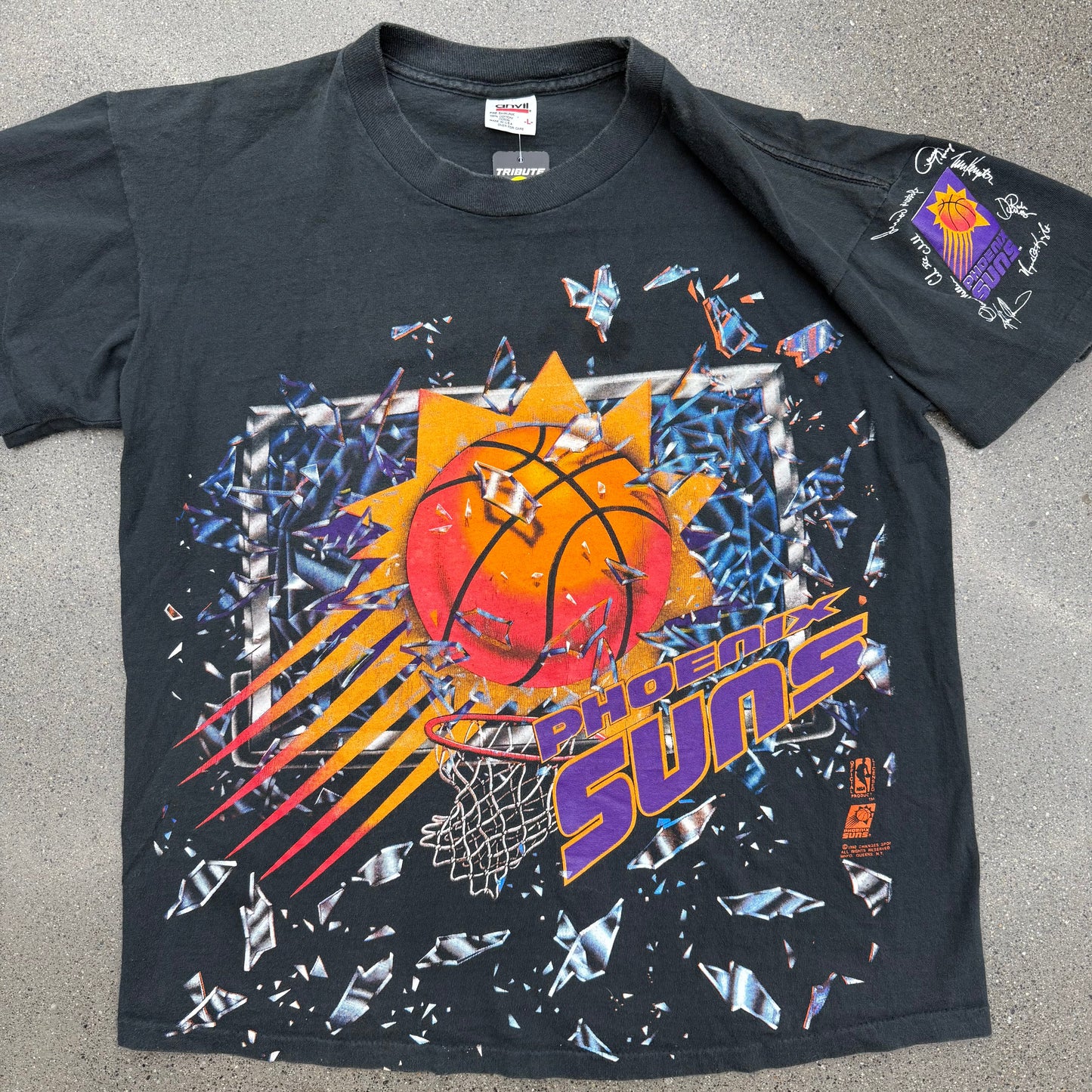 1992 Phoenix Suns Shattered Glass Tee SZ L