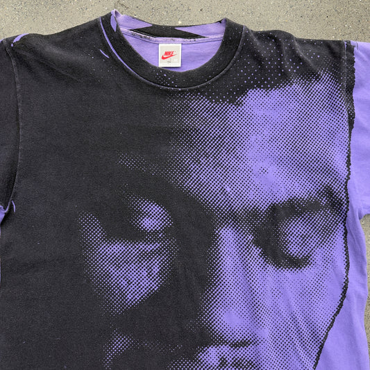 Vintage Purple Nike Tee David Robinson AOP SZ M