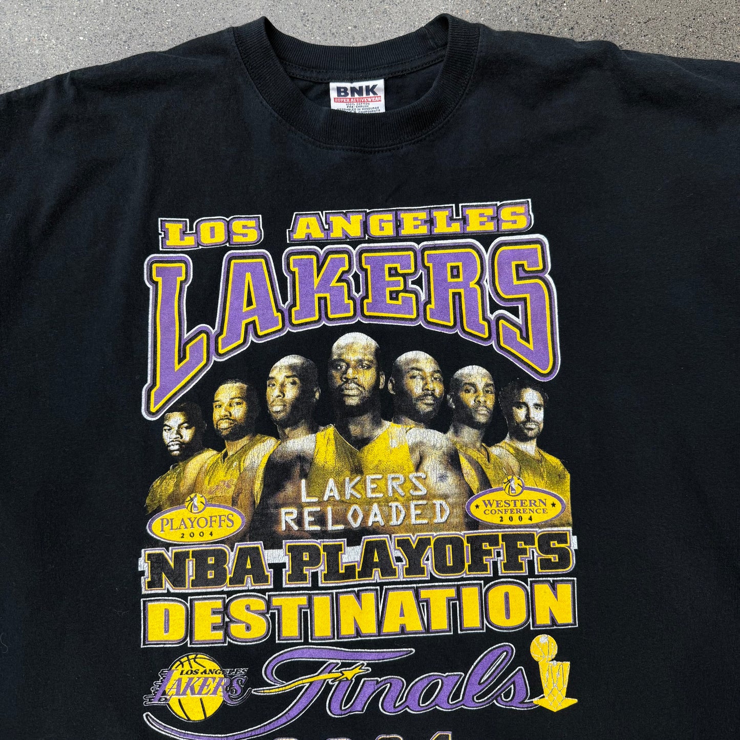 2004 LA Lakers NBA Playoffs Tee SZ XXL