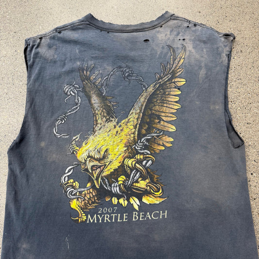 Y2K Cut-Off Biker Tee SZ Large