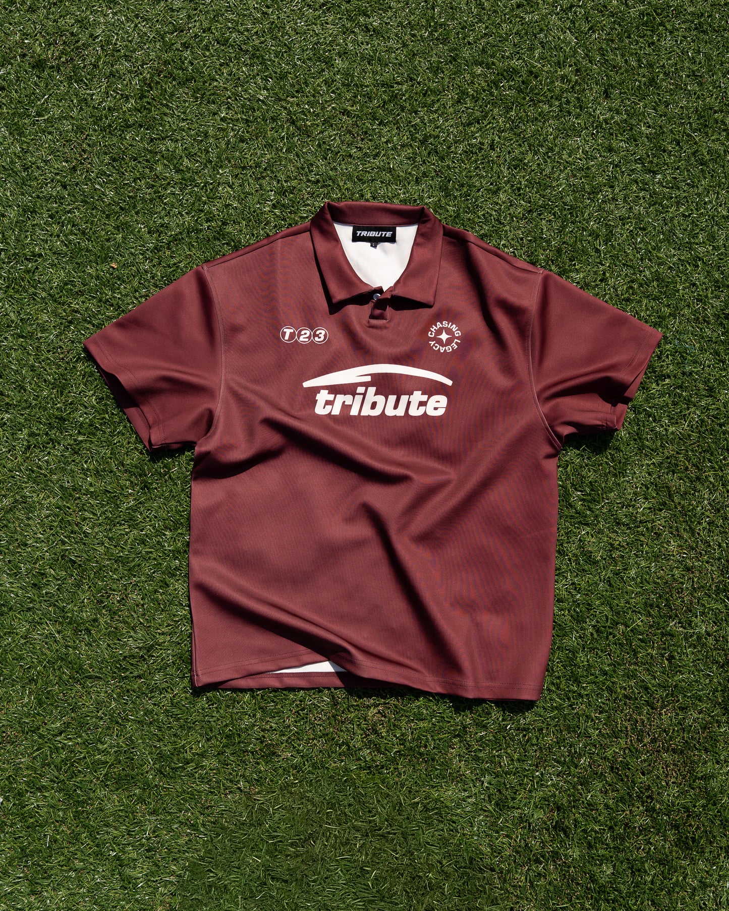 Tribute Polo Jersey Burgundy (Multiple Sizes)