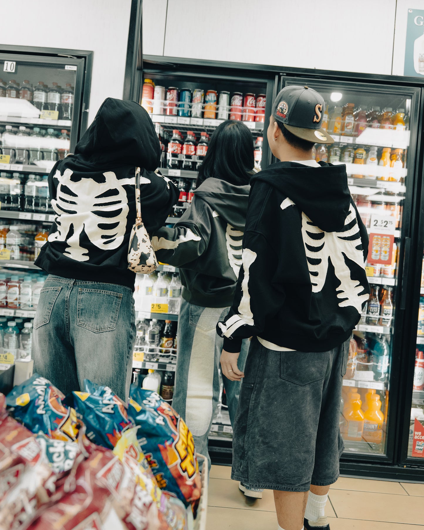 Tribute Black Skeleton Zip-Up (Multiple Sizes)