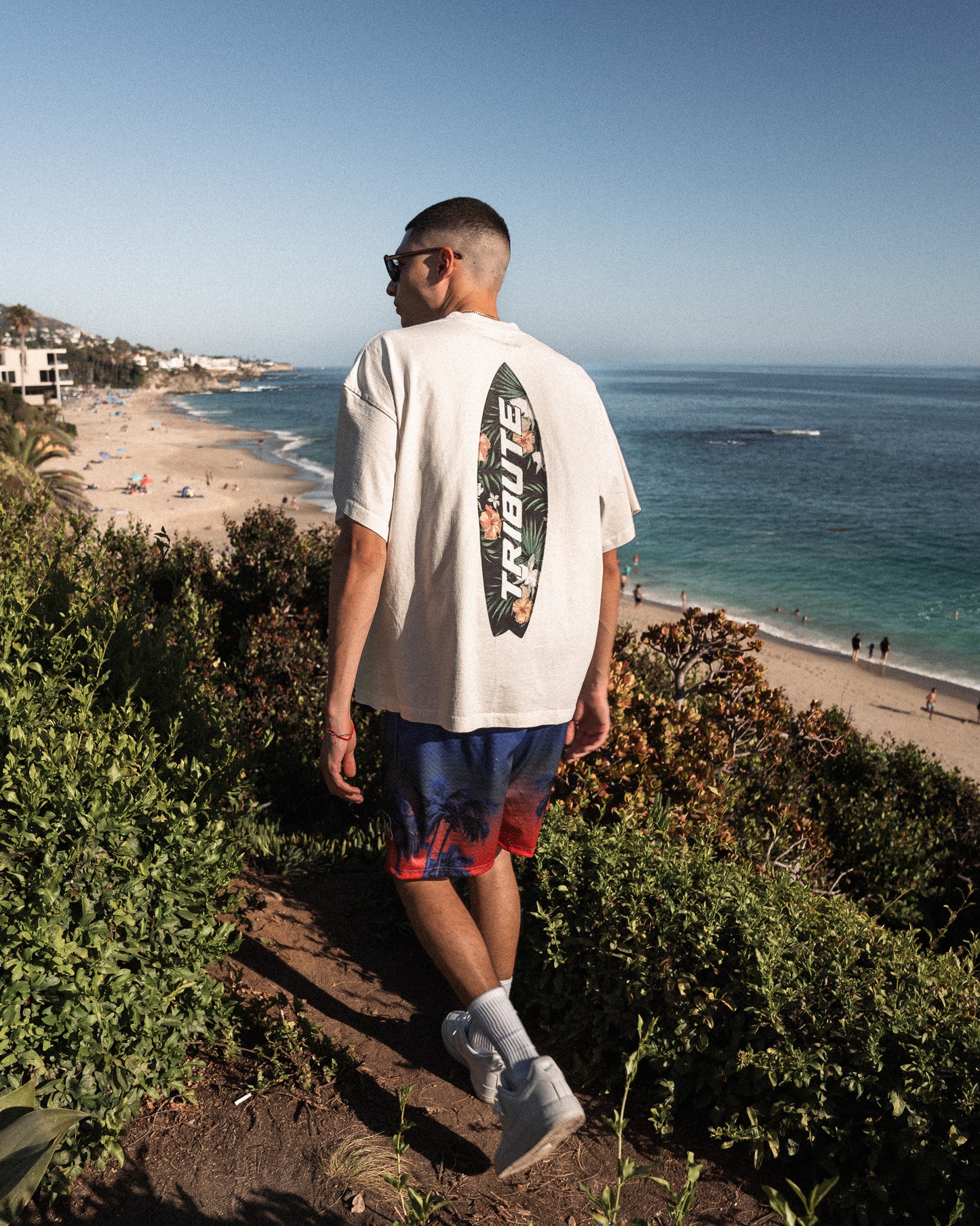 Tribute Surfboard Tee Washed Black