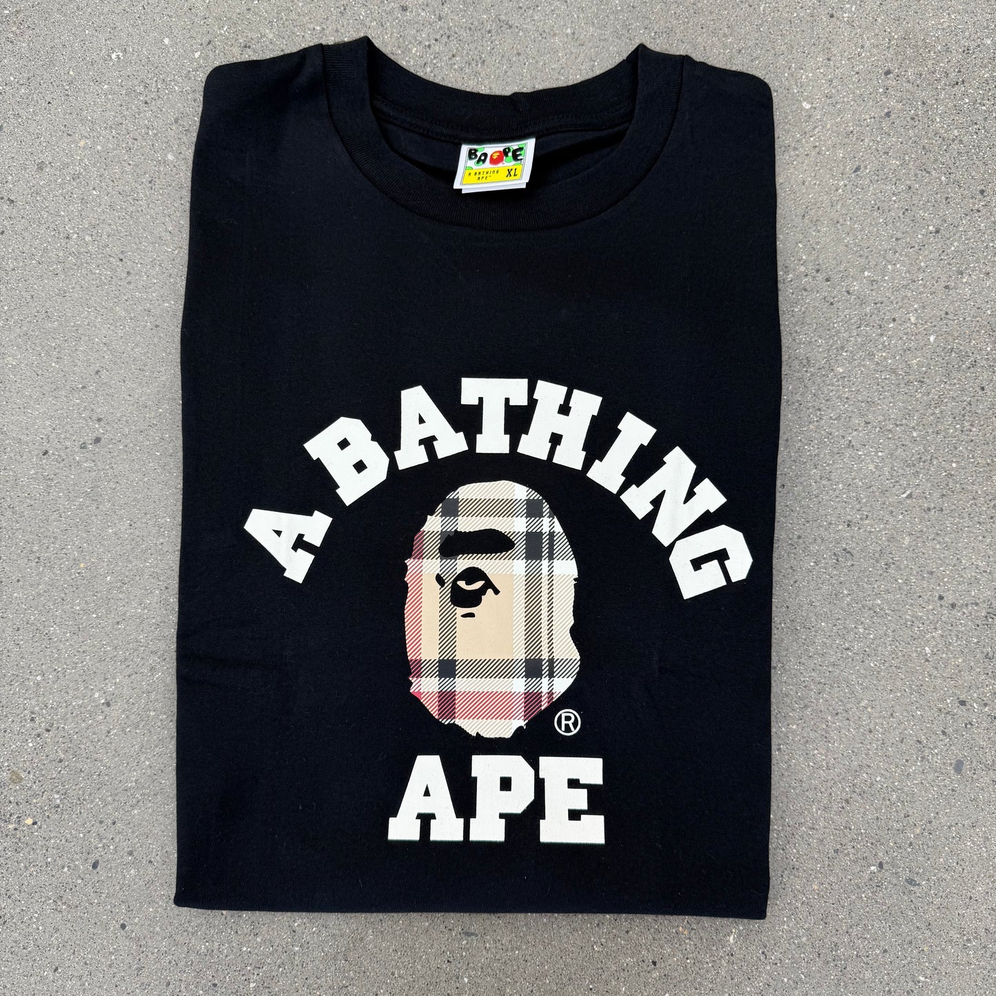 Bape Black Plaid Tee