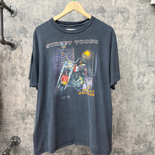 1989 3D Emblem Harley Honolulu Volcano Tee SZ XL