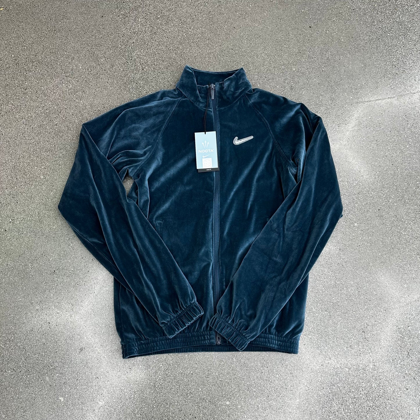 NOCTA x Nike Swarovski Velour Zip-Up Blue SZ XS (NEW)