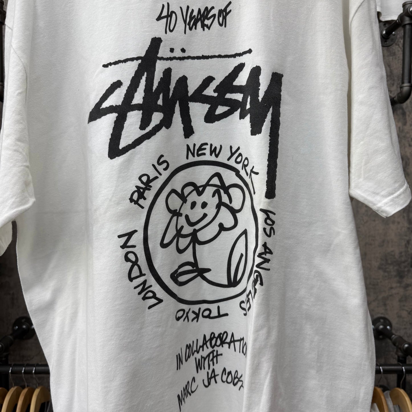 Stussy x Marc Jacobs Collab Worldwide Tee SZ XL