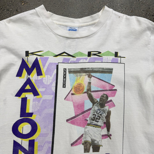 Karl Malone 1991 Skybox Tee SZ M