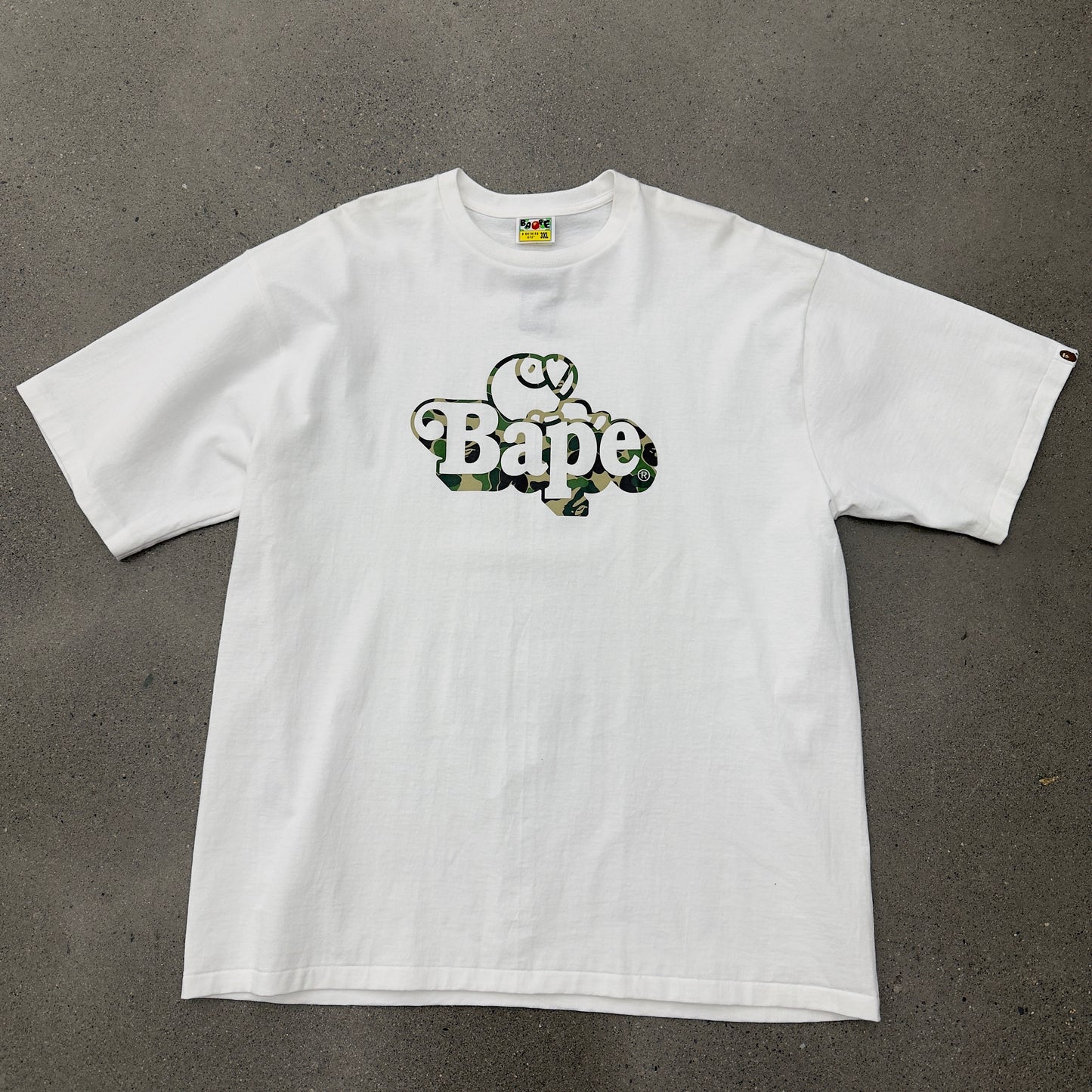 Bape Tee Baby Milo Laying Down Camo SZ 3XL