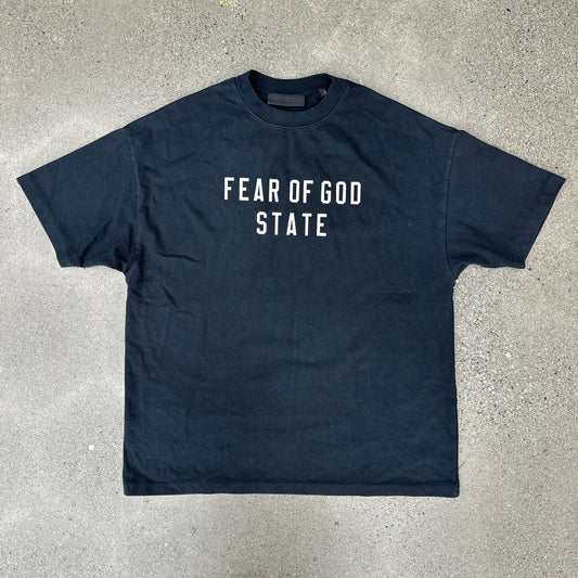 Fear of God State Slate Blue Crewneck Tee SZ XS