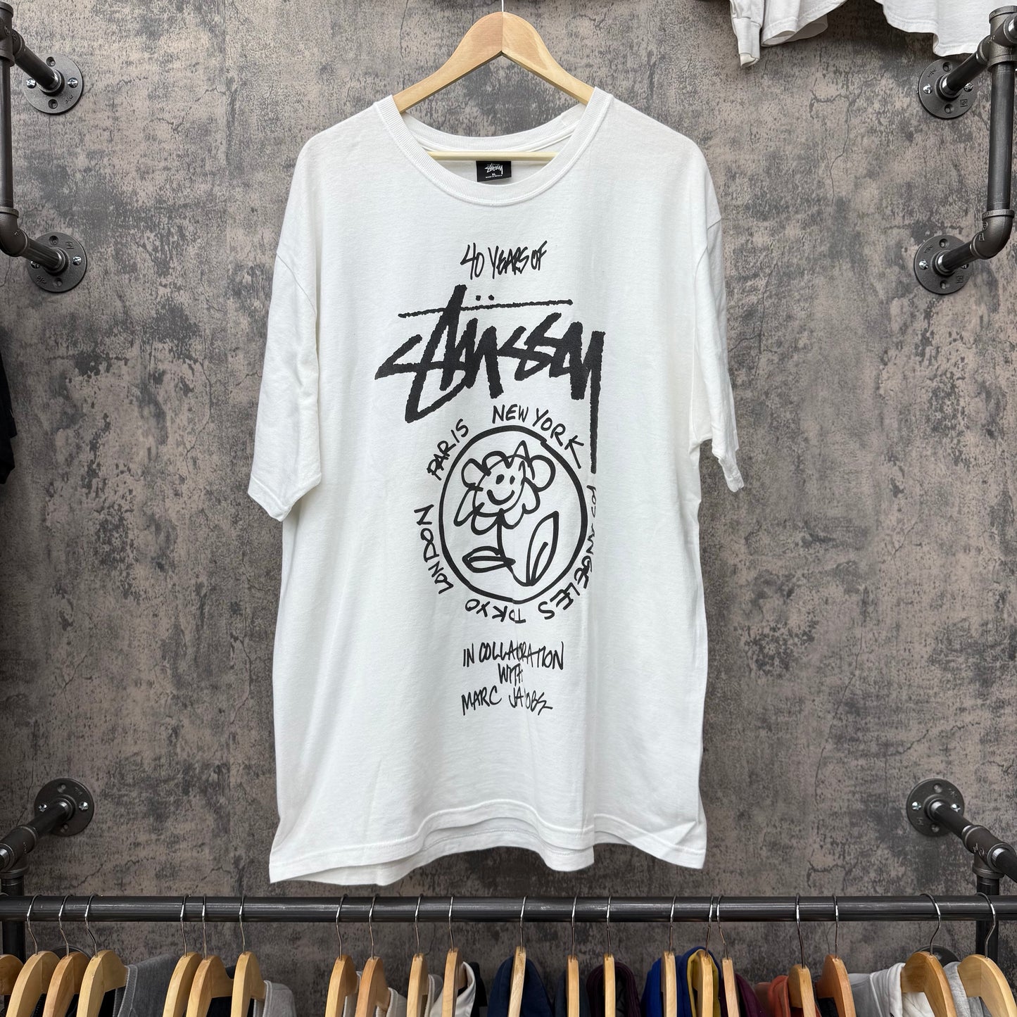 Stussy x Marc Jacobs Collab Worldwide Tee SZ XL