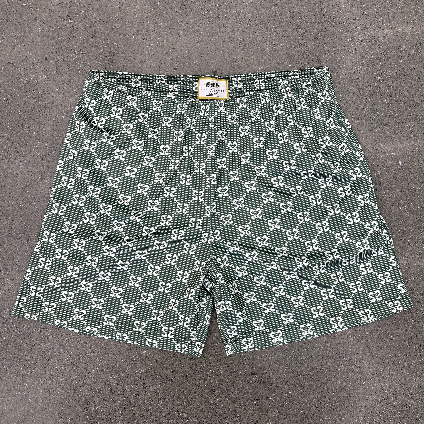 SS Monogram Shorts Green (Multiple Sizes)