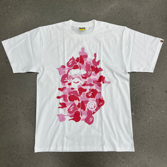 Bape ABC Camo Rebuild Big Ape Head Pink Tee