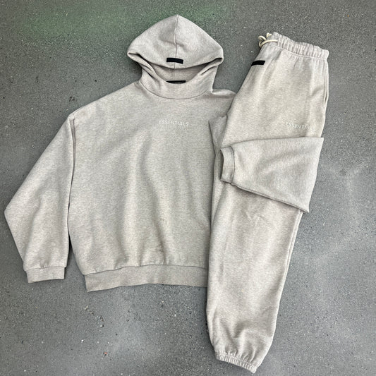 Fear Of God Essentials Combo Hoodie & Sweats Oatmeal SZ L