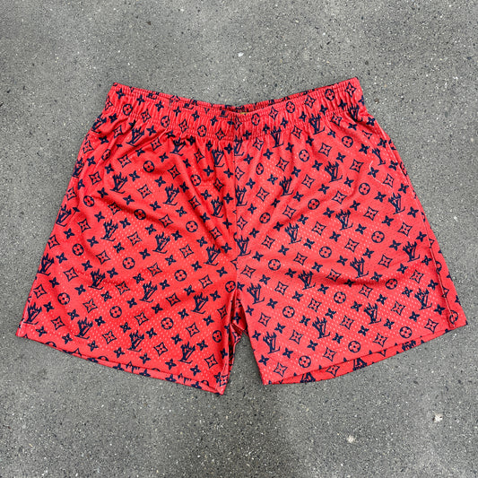 LV Red Mesh Shorts