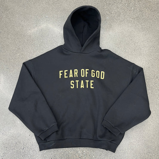 PRE-OWNED Fear of God State Essential Hoodie Black SZ M