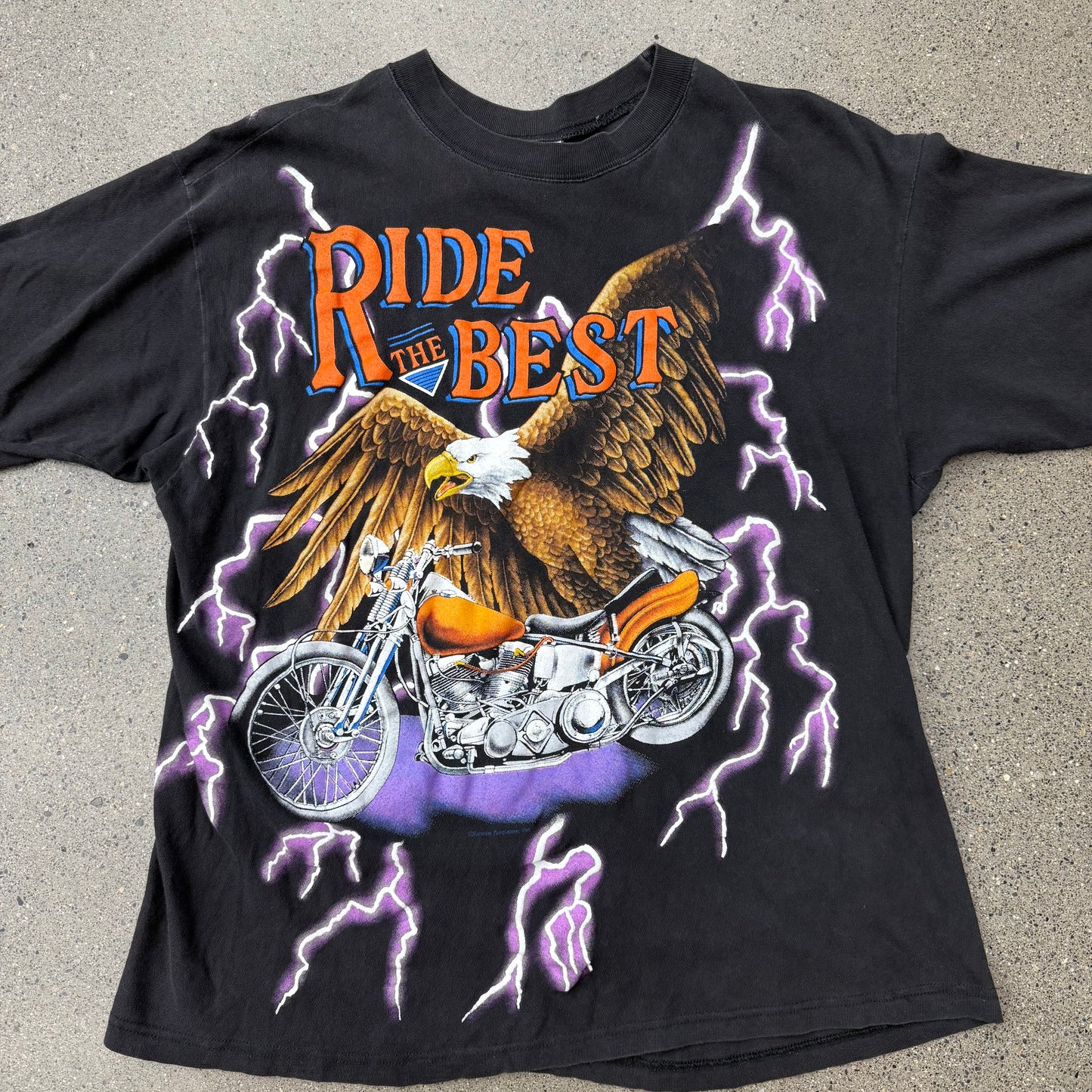 Ride The Beast USA Thunder Eagle Tee SZ Large