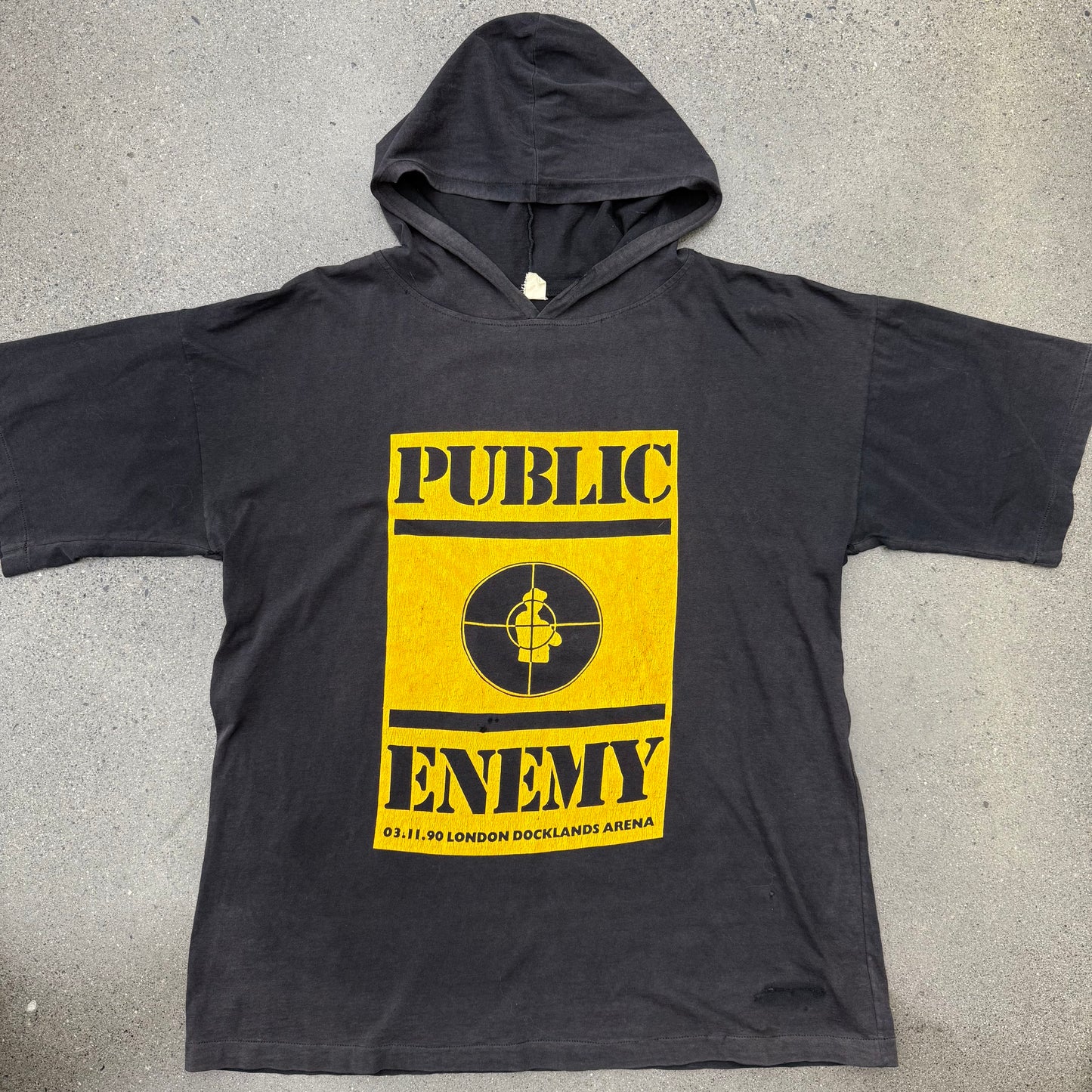 1990 Public Enemy Short Sleeve Hoodie SZ Large