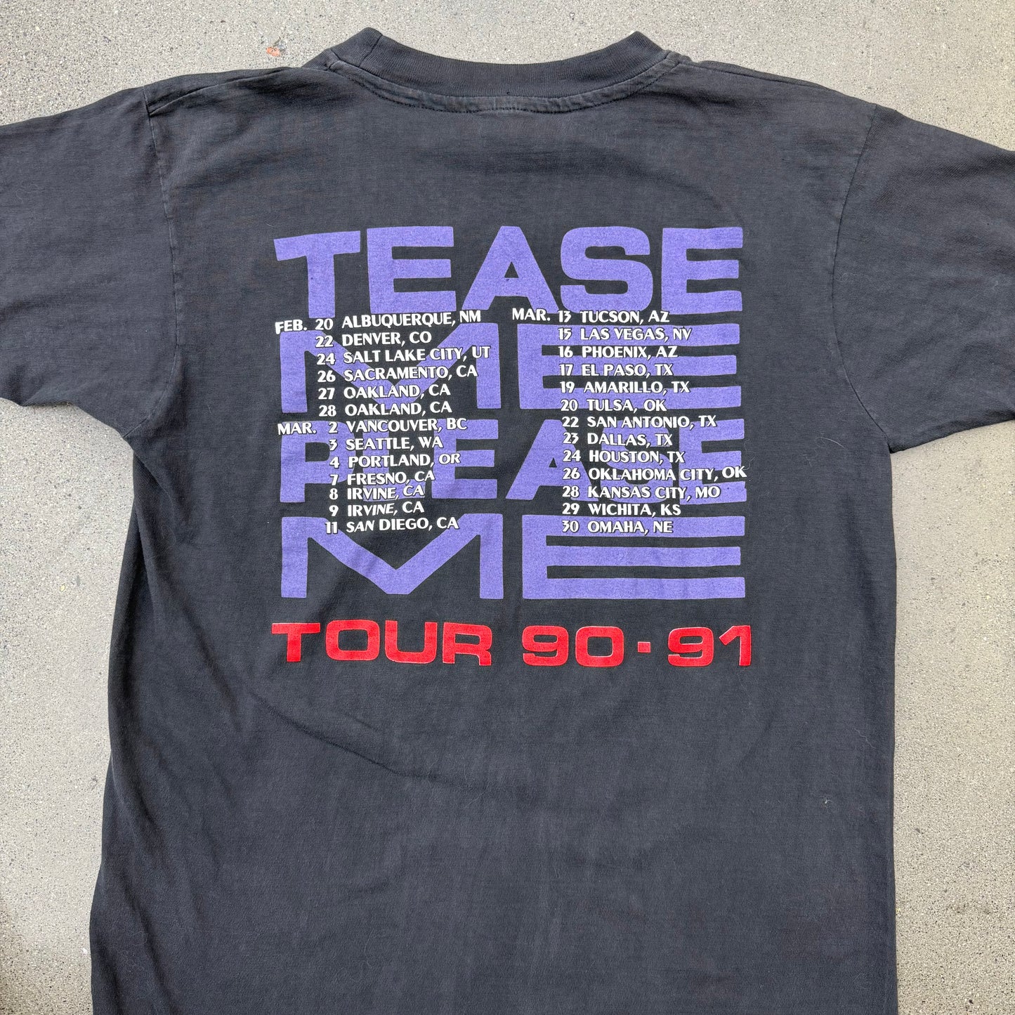 1990 Scorpions Tease Me Tour Tee SZ Large