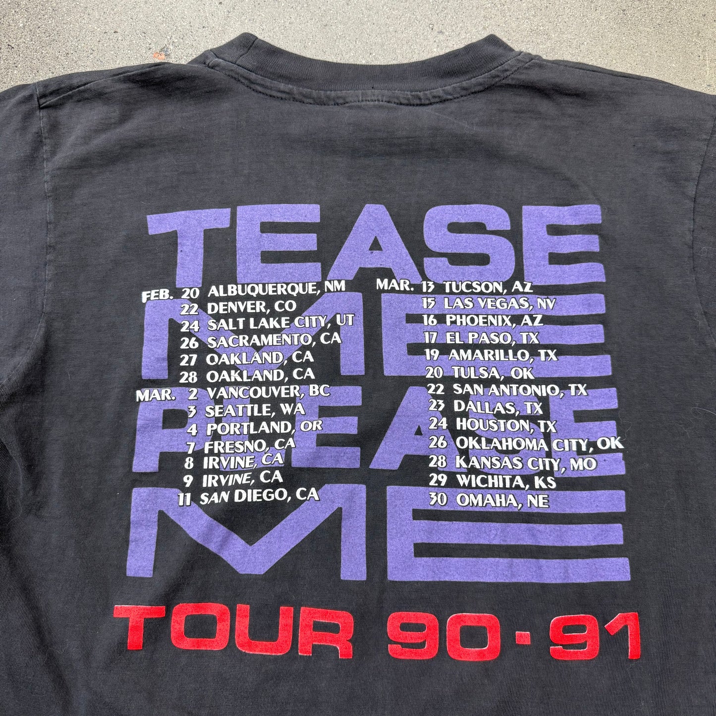 1990 Scorpions Tease Me Tour Tee SZ Large