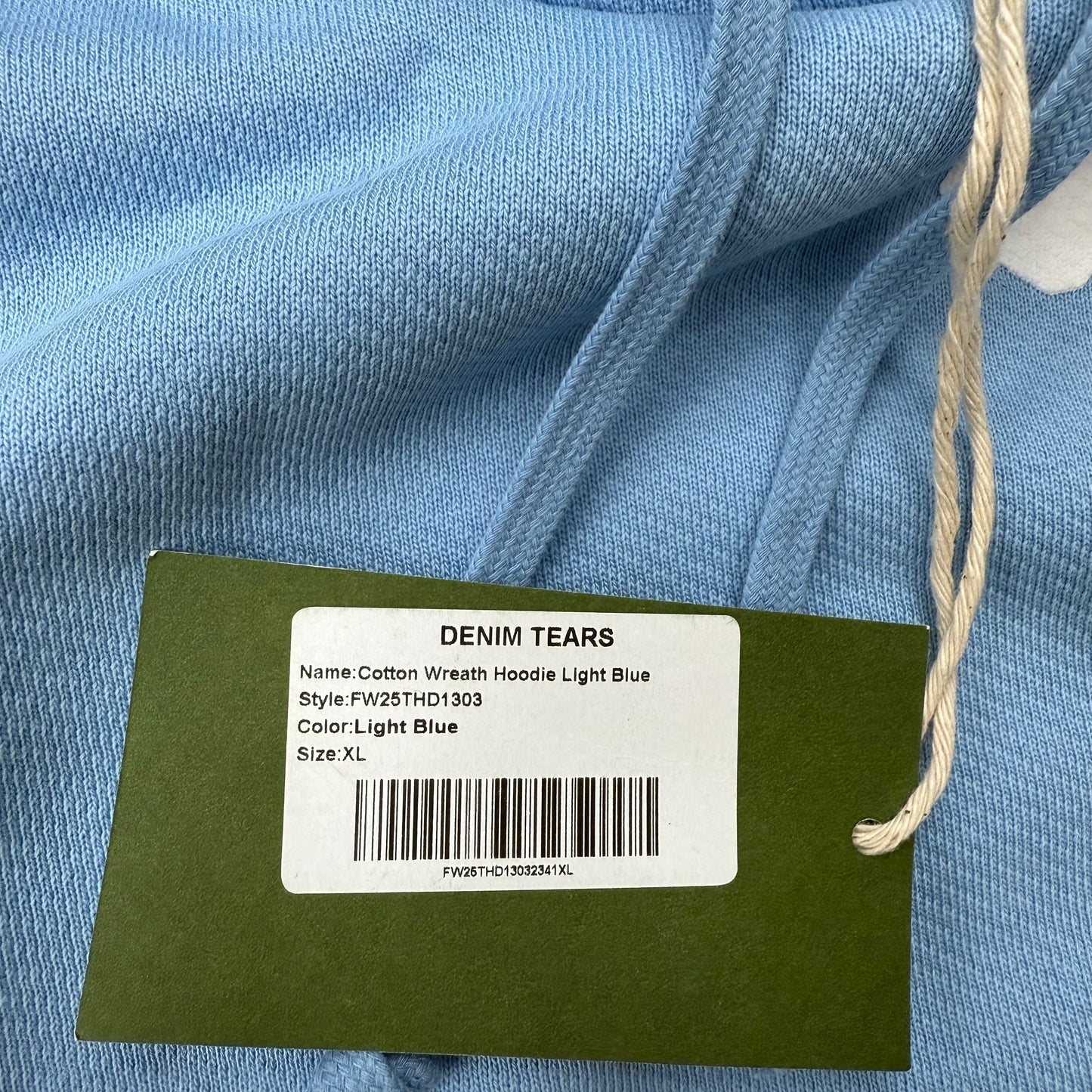 Denim Tears Powder Blue Hoodie SZ XL