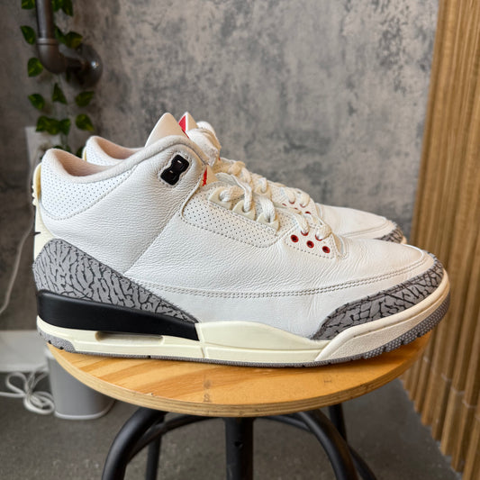 (PRE-OWNED) White Cement 3 Reimagined SZ 11.5