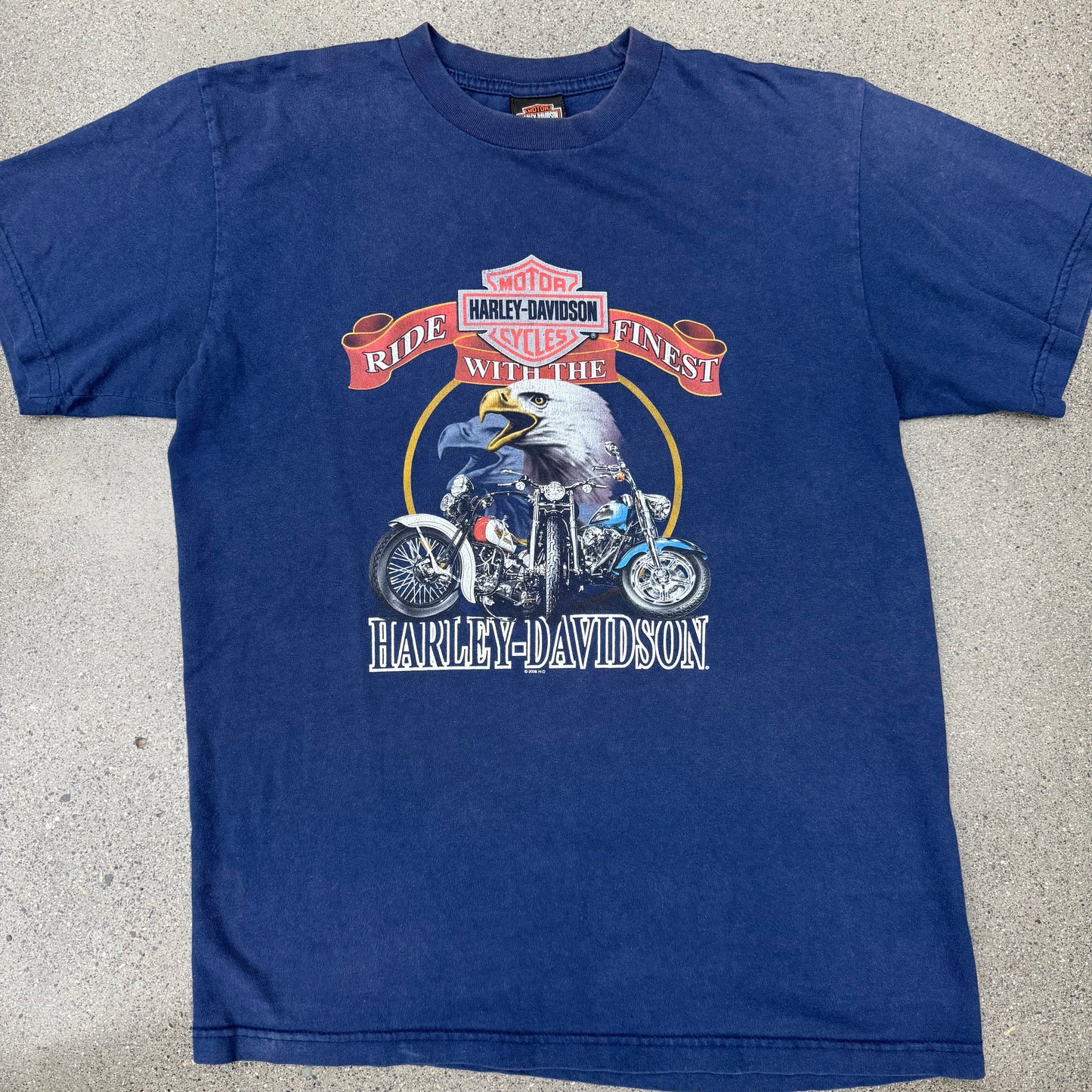 2006 Ride with the Finest Eagle Front Hit Tee SZ Large