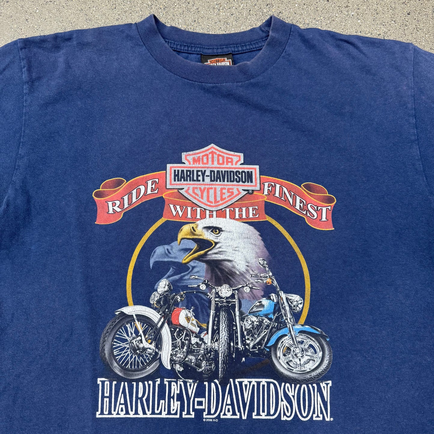 2006 Ride with the Finest Eagle Front Hit Tee SZ Large