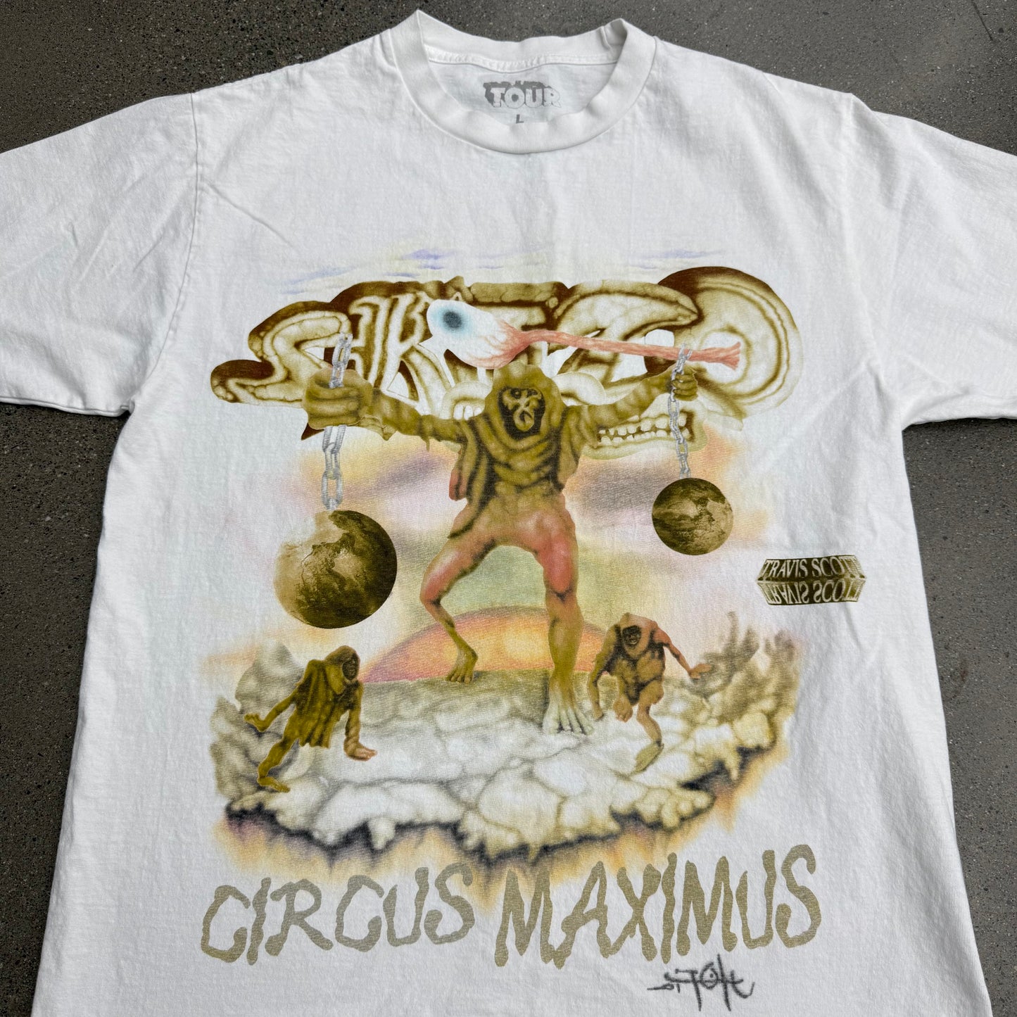 Travis Scott Utopia Tee Circus Maximus SZ Large