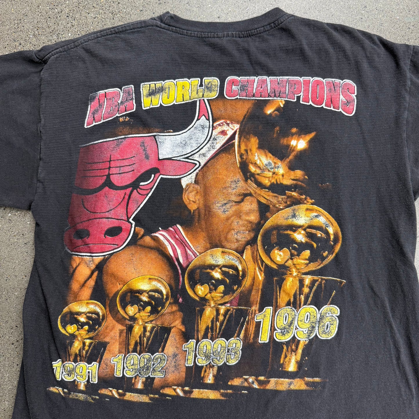 1996 Bulls Championship Rap Tee SZ Medium