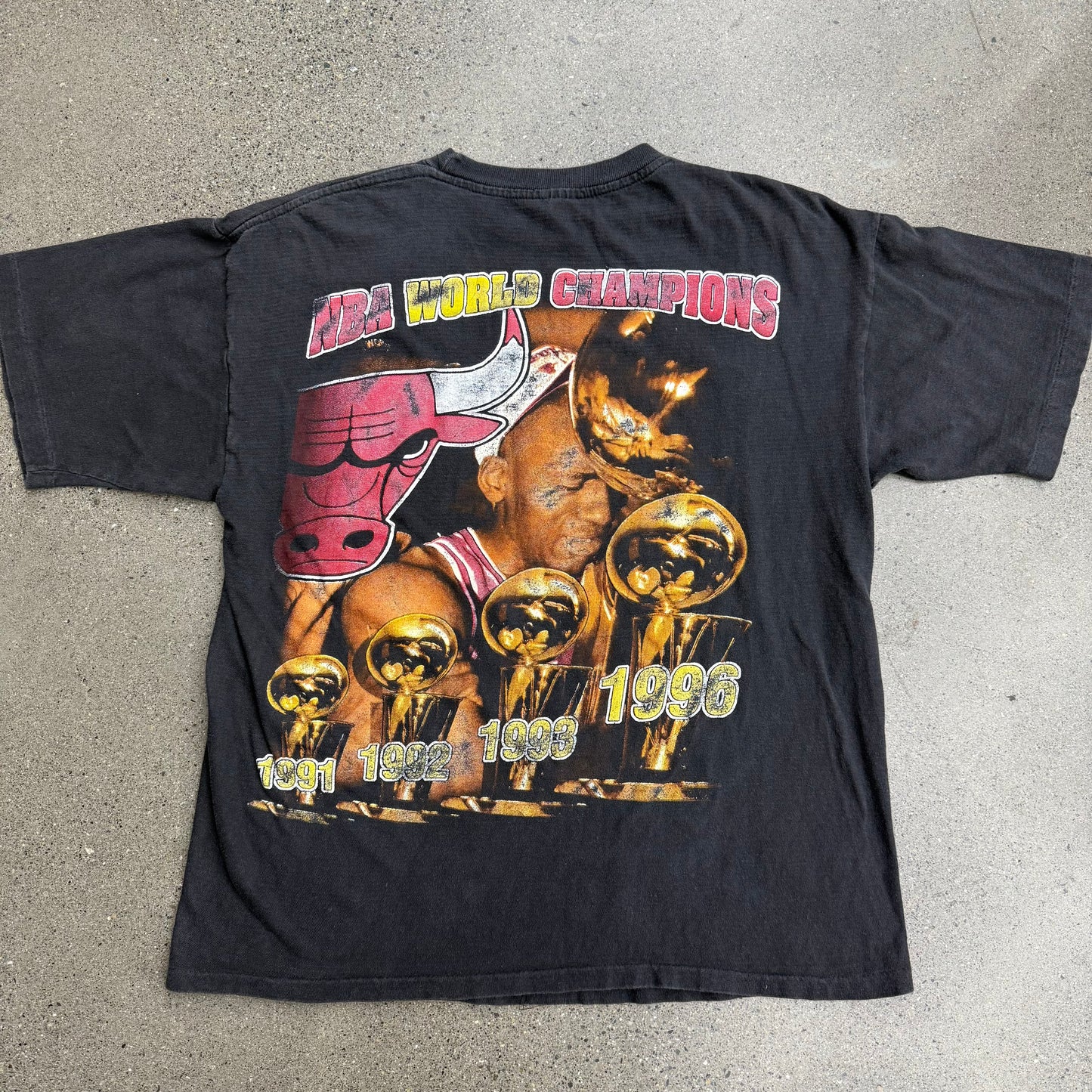 1996 Bulls Championship Rap Tee SZ Medium