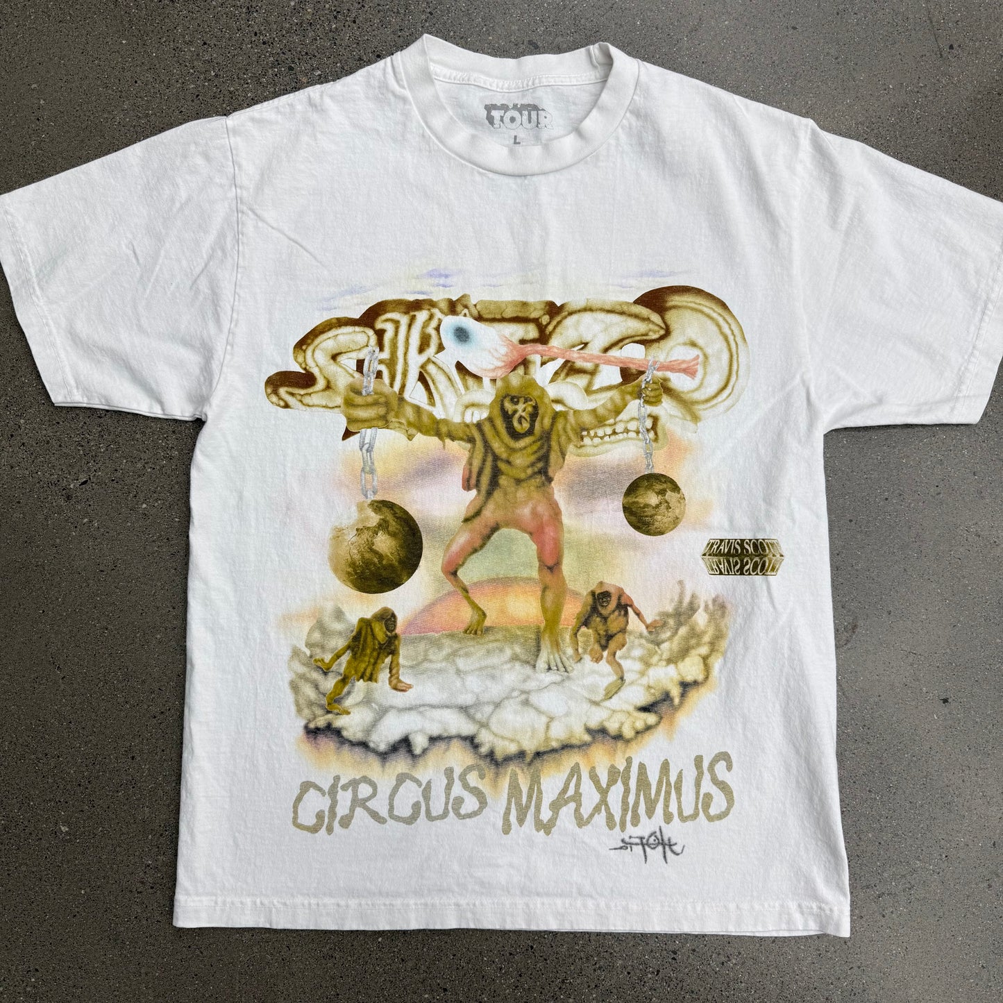 Travis Scott Utopia Tee Circus Maximus SZ Large