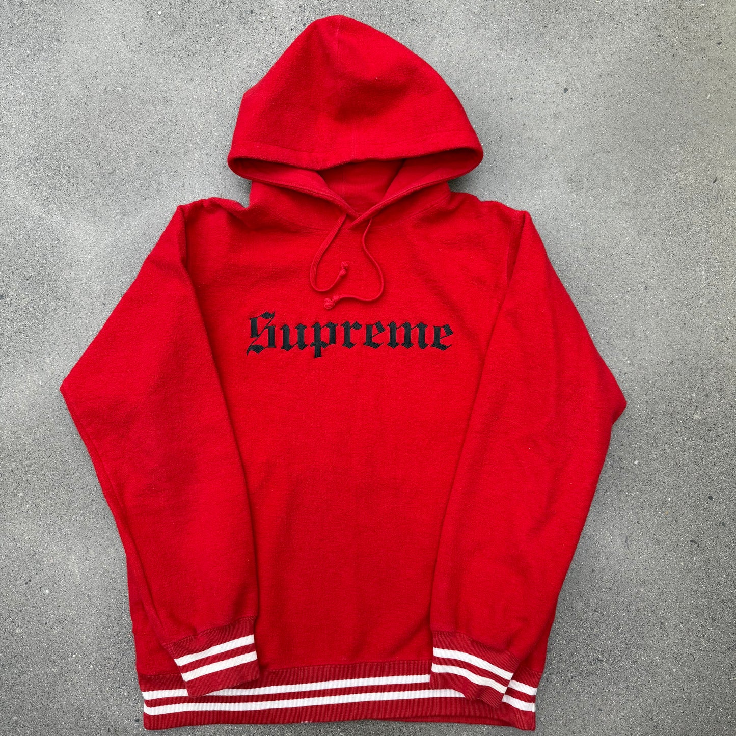 Supreme Reverse Fleece Hoodie Red SZ L